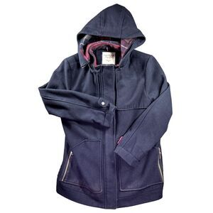 Tommy Hilfiger Wool Coat Womens XL Hooded Flannel Insulated Chore Pockets VTG‎